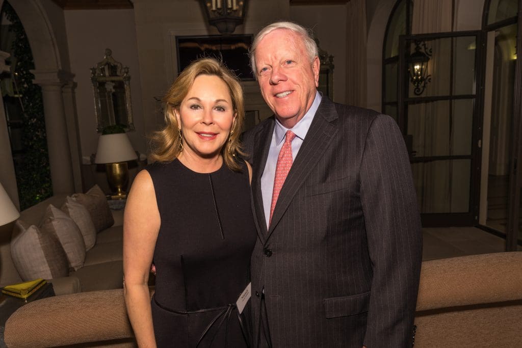 A reception for generous donors to MD Anderson’s 75th anniversary Gala was held Wednesday Nov. 9 at the home of Sheridan and John Eddie Williams. Ronald A. DiPinho, M.D., current President of MD Anderson, along with former presidents John Mendelsohn, M.D. and Charles A. LeMaistre, M.D. were among the VIP crowd.