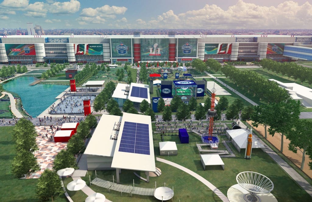 The Houston Super Bowl Live Fan Festival will turn Discovery Green into a virtual playland.