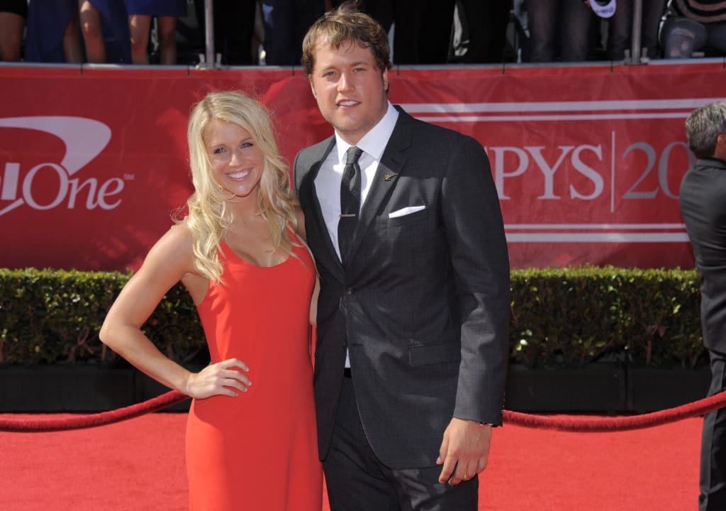 Matthew Stafford and his wife, Kelly Hall Stafford, have been together since they met in college at Georgia.