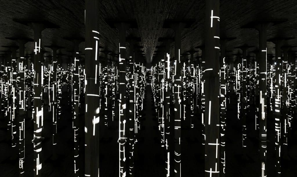 “Rain: Magdalena Fernández,” opens Saturday, December 10 at the Houston Cistern, Buffalo Bayou Park, and will be on view through Sunday, June 4. (Digital rendering by Jean C. Giallorenzo, courtesy the artist)