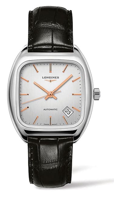 Longines Heritage 1969 in steel, $2,050, at Zadok Jewelers, Bachendorf’s. 