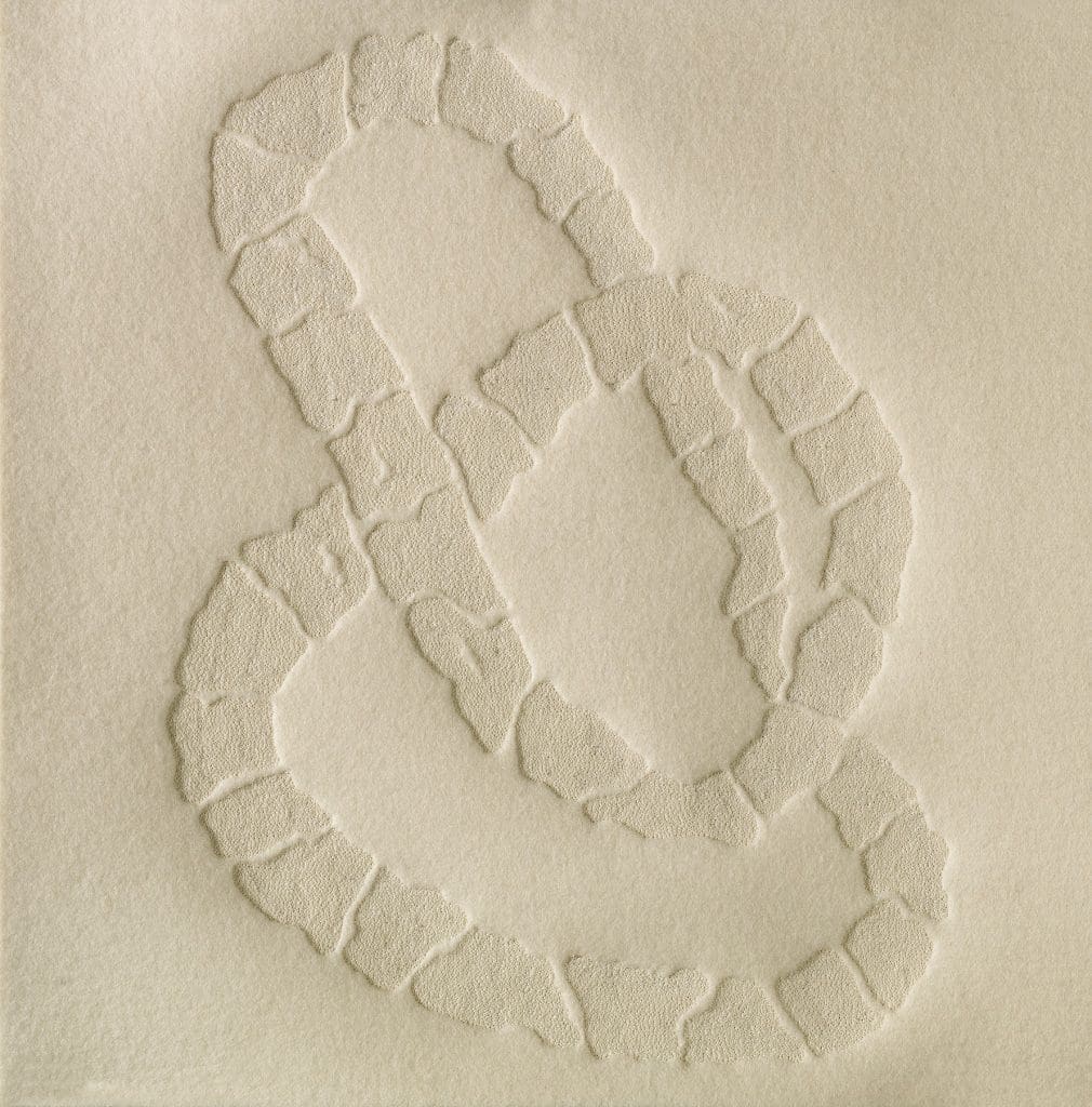 Rebecca Howdeshell's "Eight Plus Two," 2014. The Dallas artist, known for obsessive embroidered felt work, is among the contemporary talents Herold showcases via her art biz, a melding of a private gallery and consulting service.  