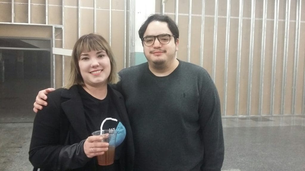 The day before with Free Press Houston's Elizabeth Rhodes and PaperCity's music critic Matthew Ramirez. 