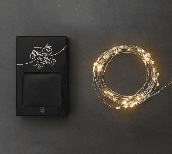 Set the scene with the ultimate mood lighting...pick up a few of these twinkly strands to hang around your private theater. $24.50, at <a href="http://www.potterybarn.com/products/silver-led-string-lights/?cm_src=AutoCSLPIP">Pottery Barn.</a>