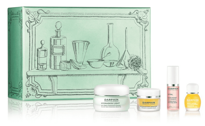 This super-cute <a href="http://rstyle.me/n/b85smdxvbw">Darphin set</a> includes a cream, balm, serum, and essential oil. They're travel-size, so just toss them in your carry-on. $68, online and at Bluemercury in Dallas and Houston.