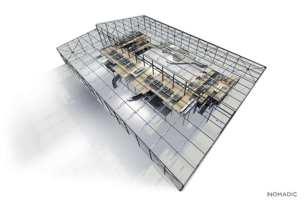 An aerial rendering of the Club Nomadic