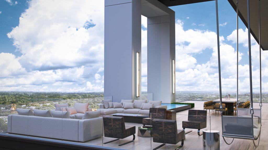 The penthouse at The River Oaks is Houston's largest and priciest condominium unit, 13,000-square feet, offered at $13 million. The building sets it sights on appealing to  art and design connoisseurs.  