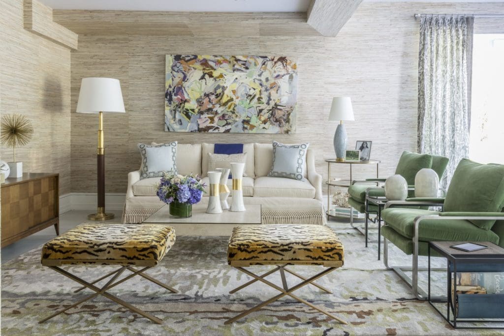 Big break: Herold was tapped by Dallas designer Elle Cole, who selected a painting by Ryan Cobourn, "Leo 2," 2014, for The 2016 Hampton Designer Showhouse. (Courtesy Traditional Home)