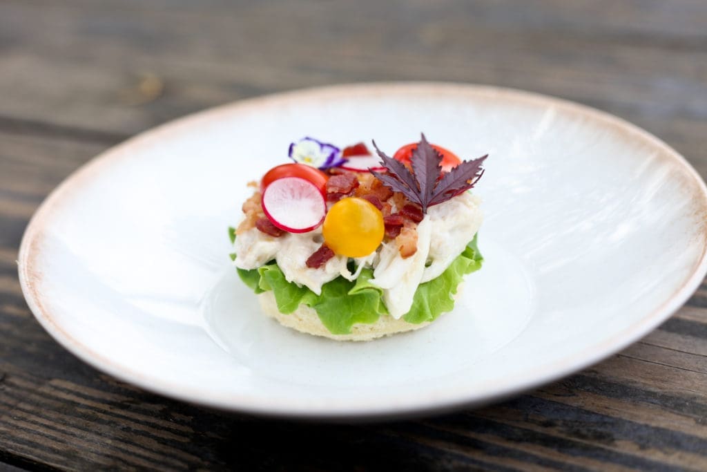 Reil's Texas blue crab shows its multiple influences.
