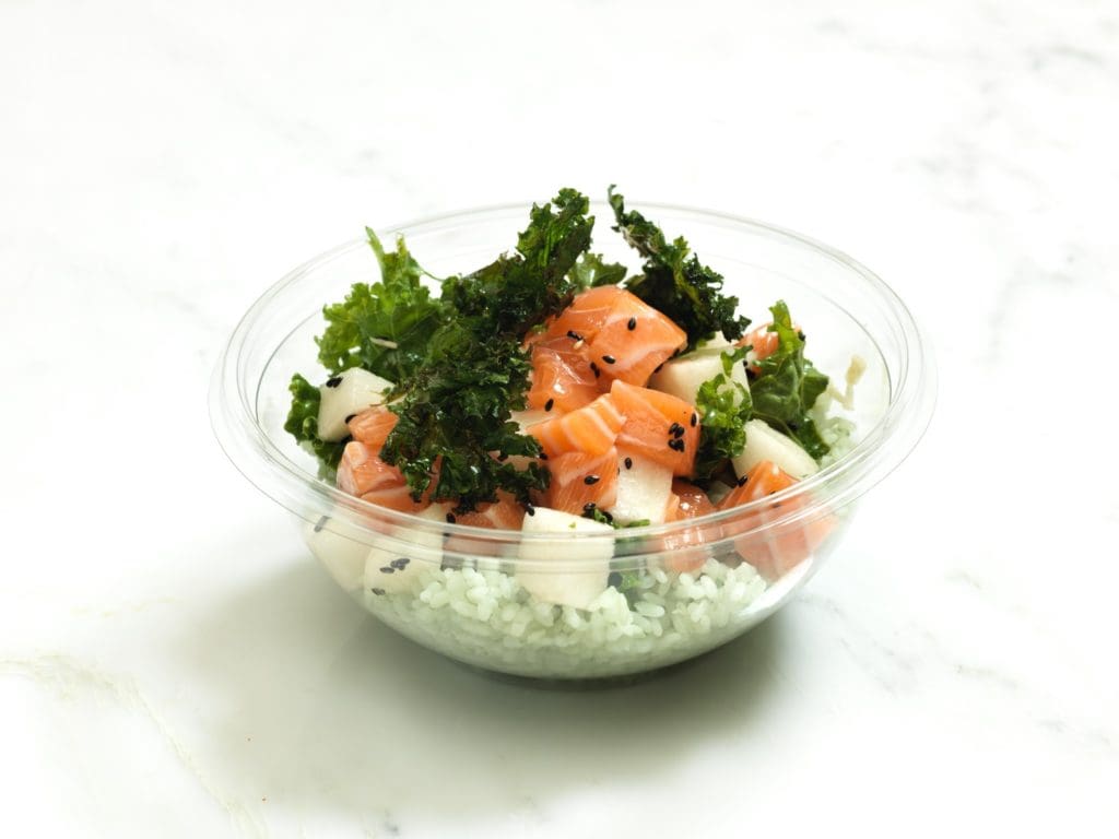 Pōk the Raw Bar's salmon Asian pear bowl is a scrumptious lunch dish.