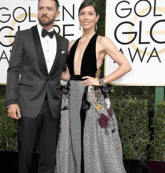 Justin Timberlake and wife, Jessica Biel excel in black and silver.
