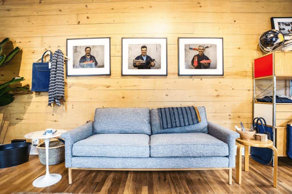 Portraits of Turkish craftsmen hang on the wall inside Sabah House Dallas. (Photo by Shayna Fontana)