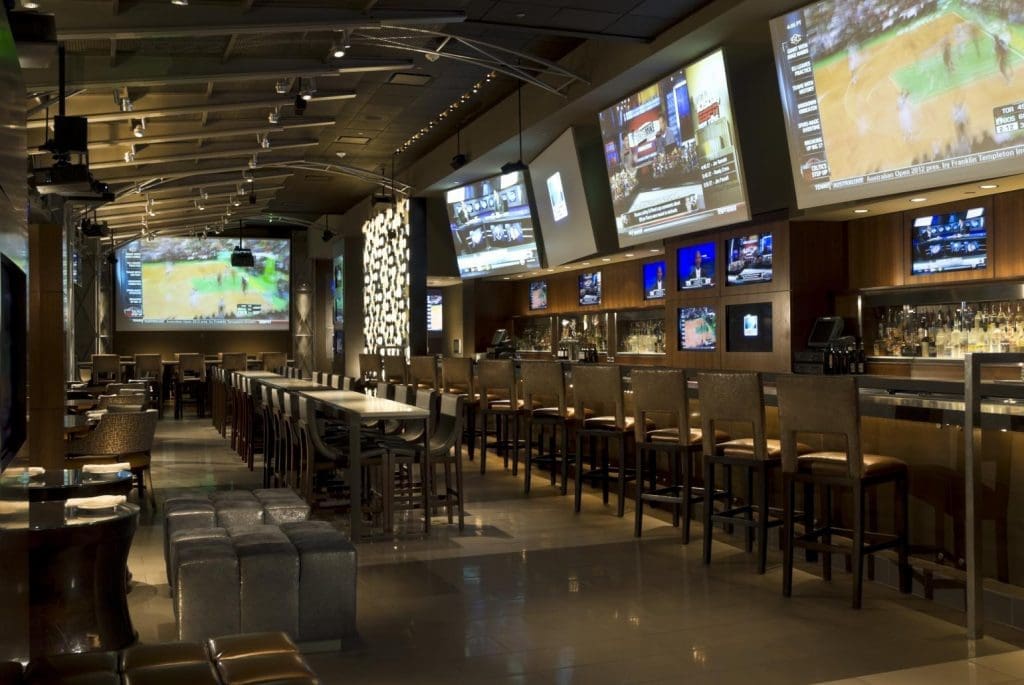 Omni Dallas' sports bar is no crammed-in hotel addition.