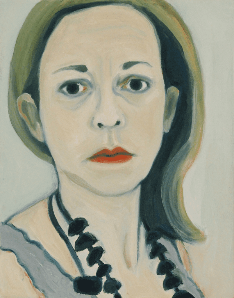 The artist's own self-portrait from 2015, is part of her assured debut at Art Palace.  