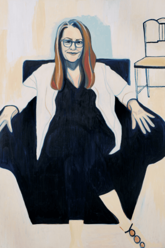 Fisher's women command attention, as in "Impermanence," 2015. 