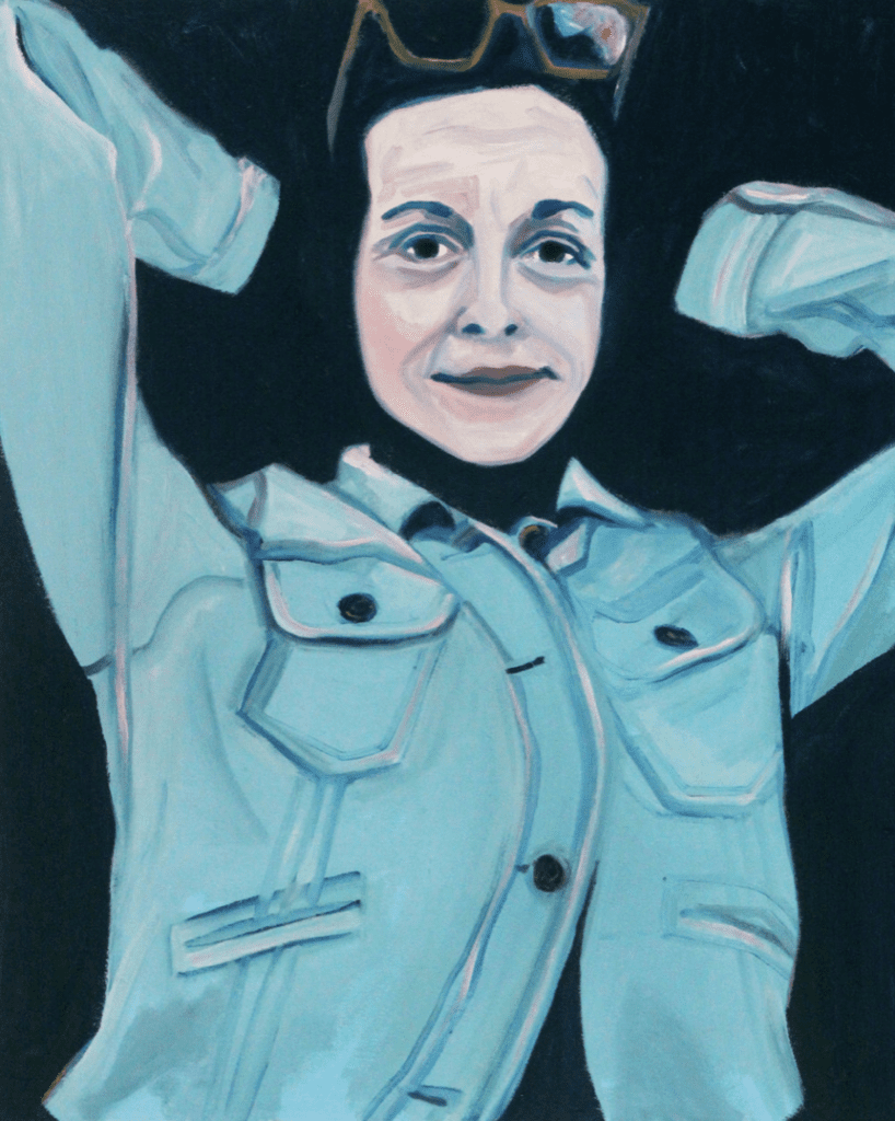 Another self-portrait, this one from 2016, reflects Fisher in her growing confidence. 
