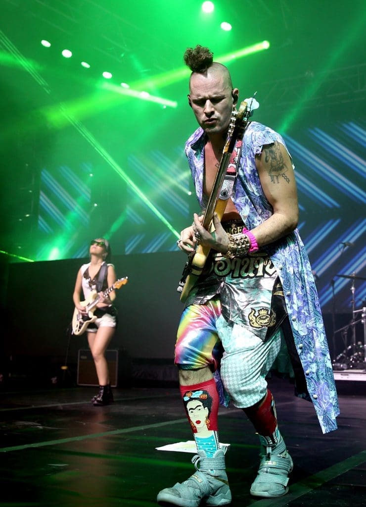 HOUSTON, TX - FEBRUARY 05:  Musicians JinJoo Lee (L) and Cole Whittle of DNCE perform onstage at the Maxim Super Bowl Party on February 5, 2017 in Houston, Texas.  (Photo by Tasos Katopodis/Getty Images for Maxim)