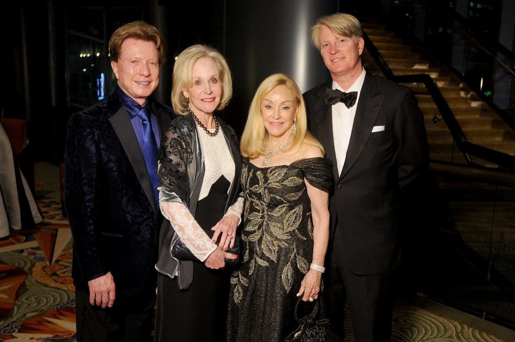 From left: Dr. Mike Mann and his wife with Honoree Judi Mcgee and  Dr. Paul Mann at the 30th Anniversary Diamond Winter Ball benefitting Crohn's & Colitis Foundation of America at the Hilton Americas Hotel Saturday Feb. 11, 2017.(Dave Rossman photo)
