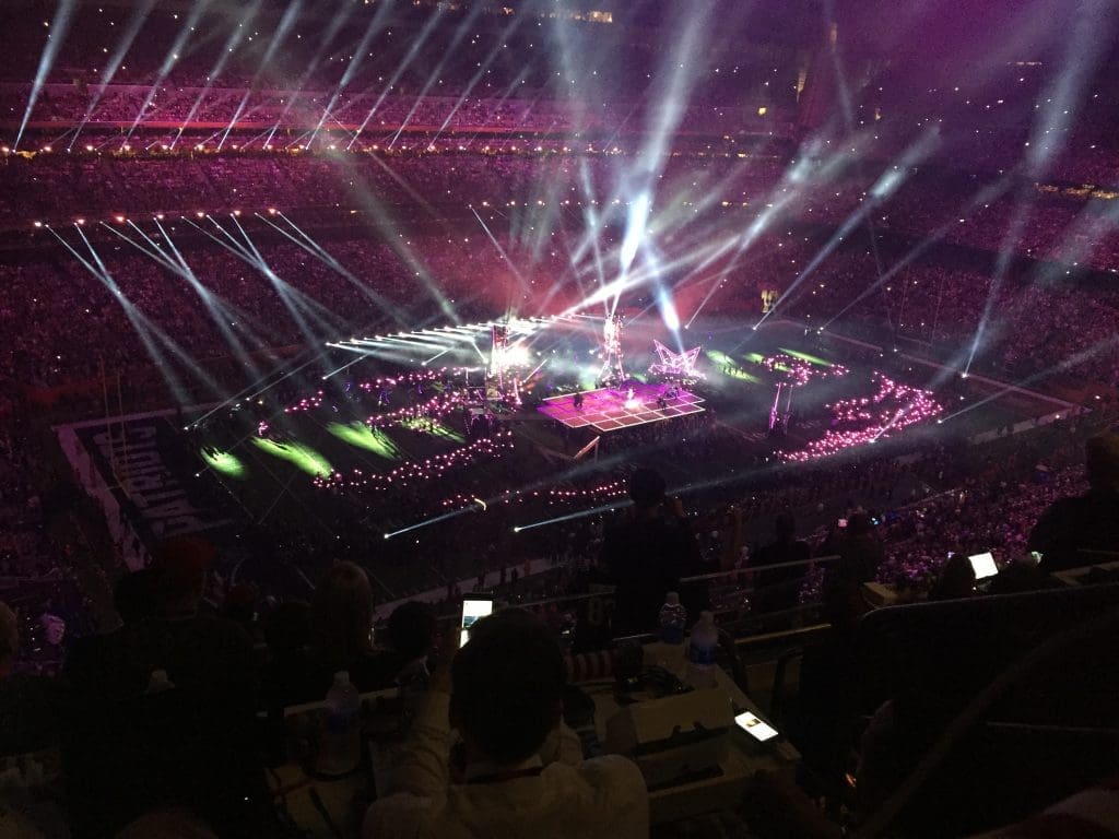 Lady Gaga's Super Bowl halftime show certainly looked dramatic. (Photo by Chris Baldwin.)