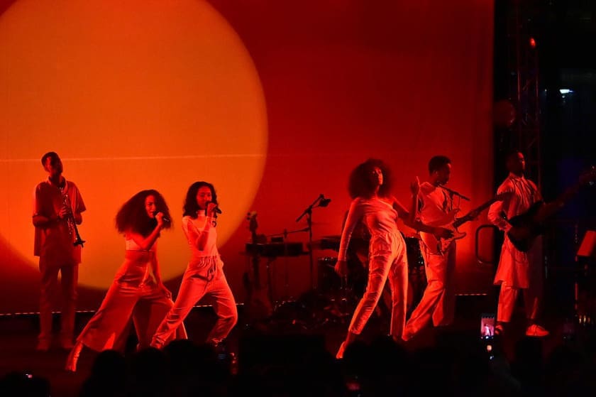 Solange performing at Discovery Green as part of the Super Bowl Live! experience in Houston this past February. (Photo Mike Coppola/Getty Images)