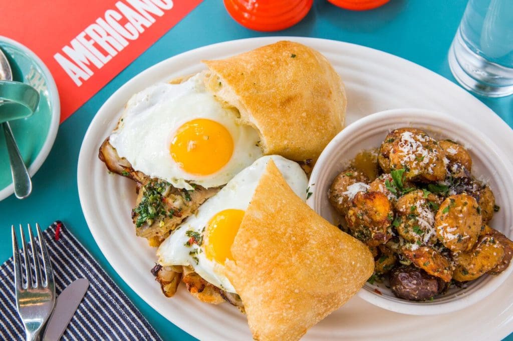 Americano breakfast sandwich