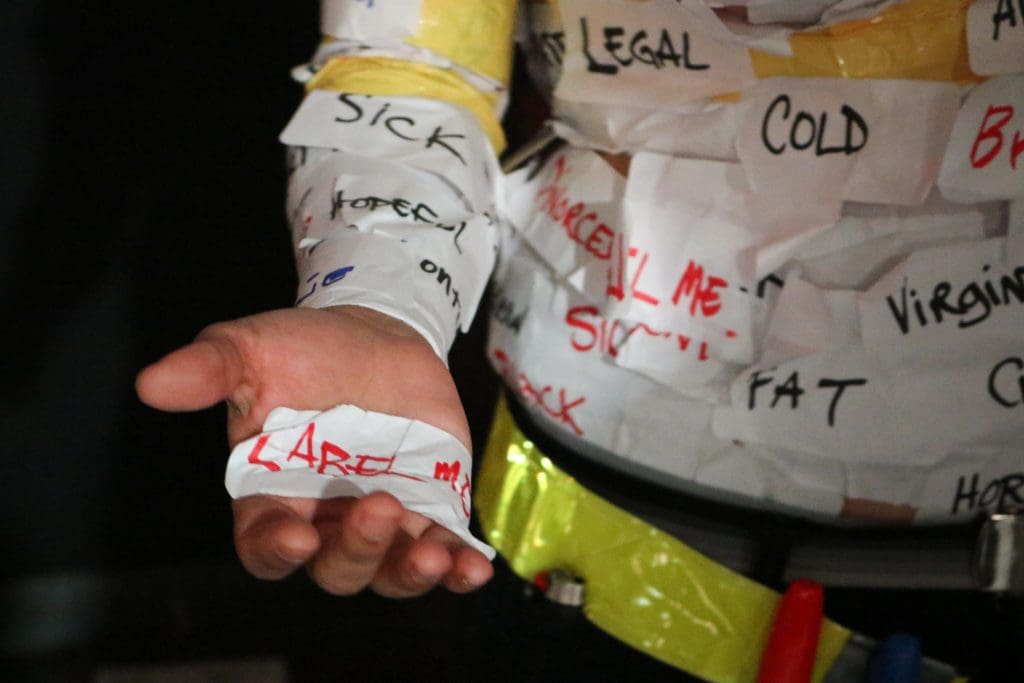 Japanese Bondage, Vomiting on Stage and Body Labeling: Experimental Art Pushes Houston’s Boundaries