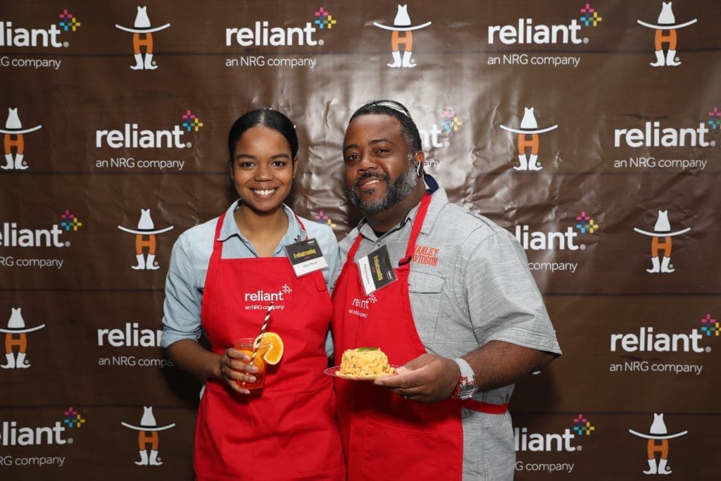 Jailyn Marcel with Prentiss Collins of Wesley Community Center