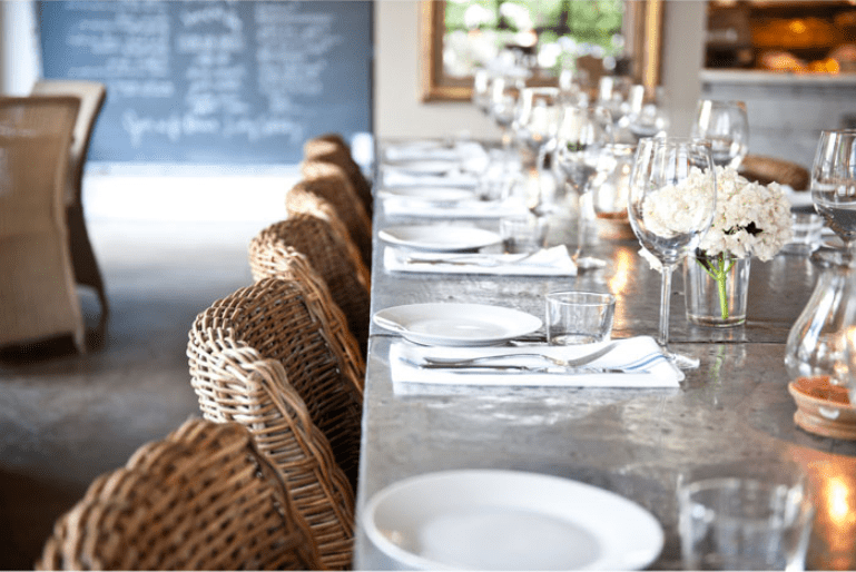 Community table at Tiny Boxwoods (Photo by Chris Brown) 