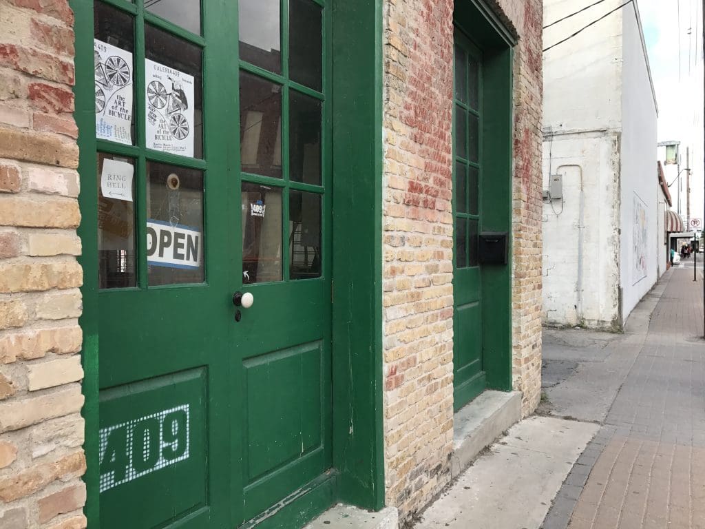Galeria 409, Brownsville, Texas. The second oldest downtown commercial building was transformed into gallery space by painter Mark Clark.