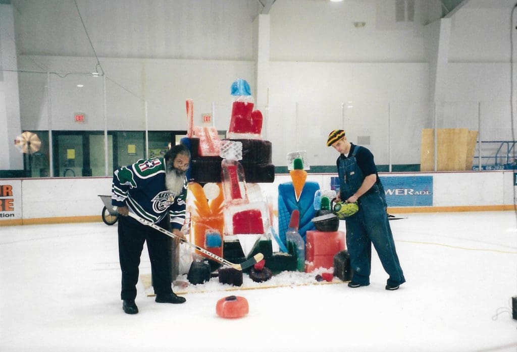 Bert Long Jr.'s “Ice” for Houston Aeros, in conjunction with The Community Artists' Collective’s “Athletes for Art,” Super Bowl XXXVIII, 2004 