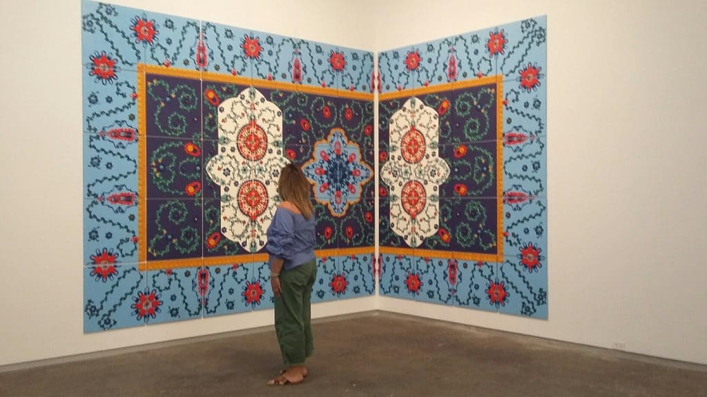 Contemplating Ambreen Butt at the Dallas Contemporary. 