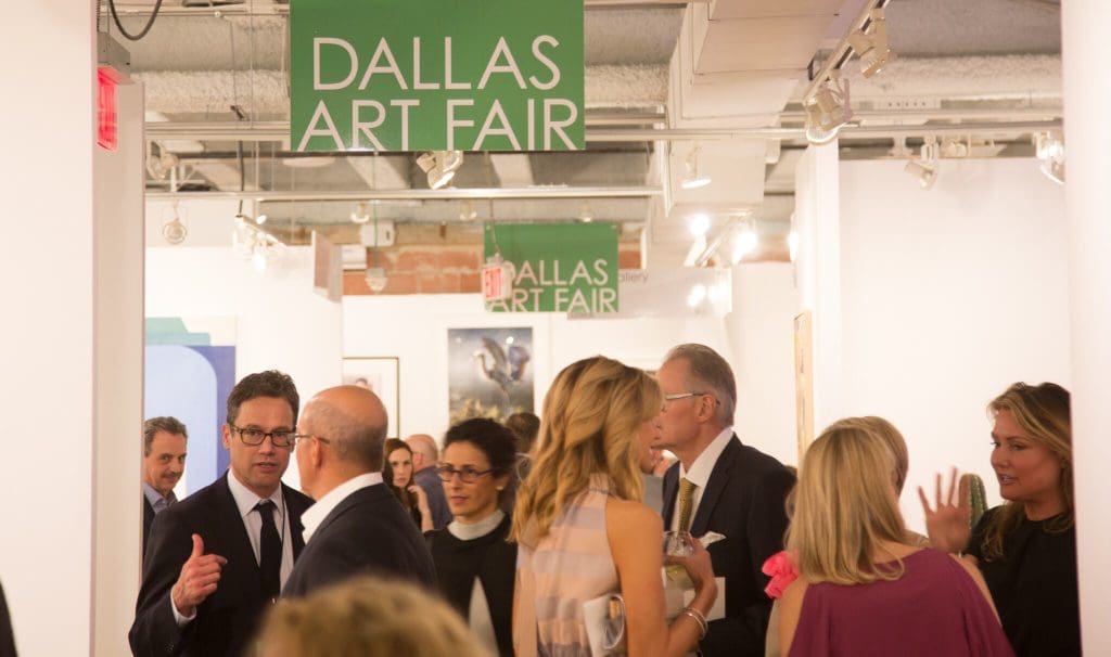 Dallas Art Fair co-founder Chris Byrne in a sea of collectors at the Preview Gala. The Fair has organically grown and thrived since launching in 2009 with 30-some dealers, a bold idea by Byrne and co-founder/developer John Sughrue. 