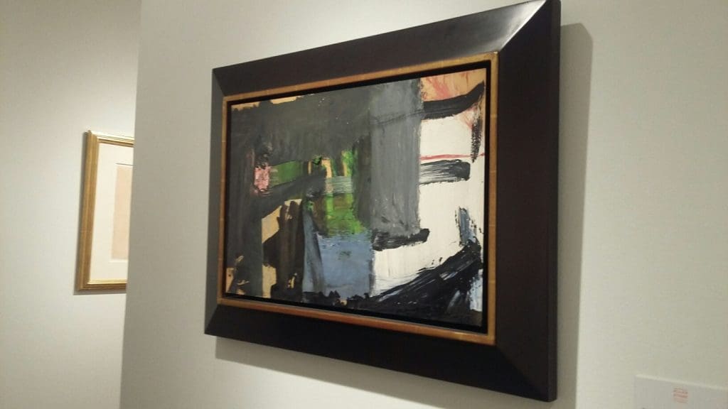 France Kline's "Untitled," 1958, was among the treasures at Allan Stone Projects. The oil and collage found a new home, reportedly to a New York buyer for $375,000. 