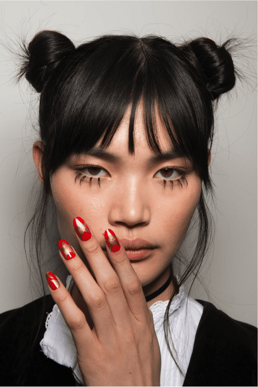 CND produced the nail art for Jeremy Scott's fall 2017 show. 