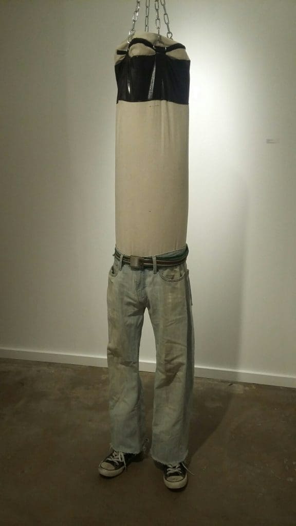 Dallas talent Jeff Gibbbons' "For Hugging," 2016, at Conduit Gallery evoked conversation. 