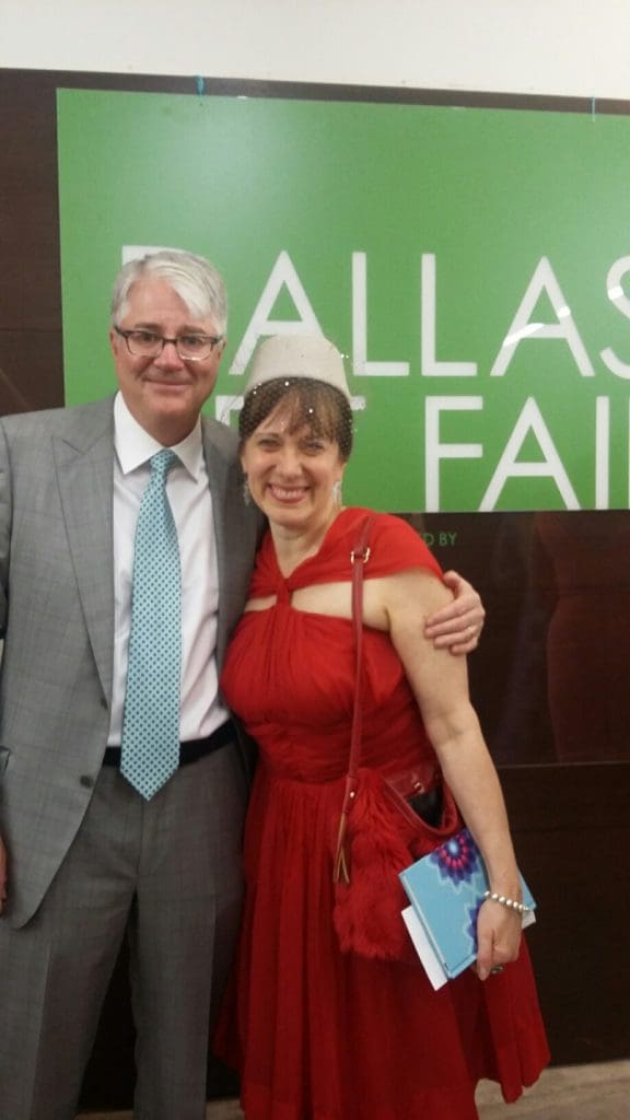 Fair co-founder John Sughrue greets yours truly at the Preview Gala.