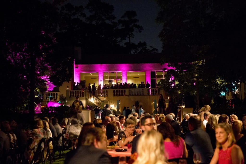 Guests partied poolside into the night 