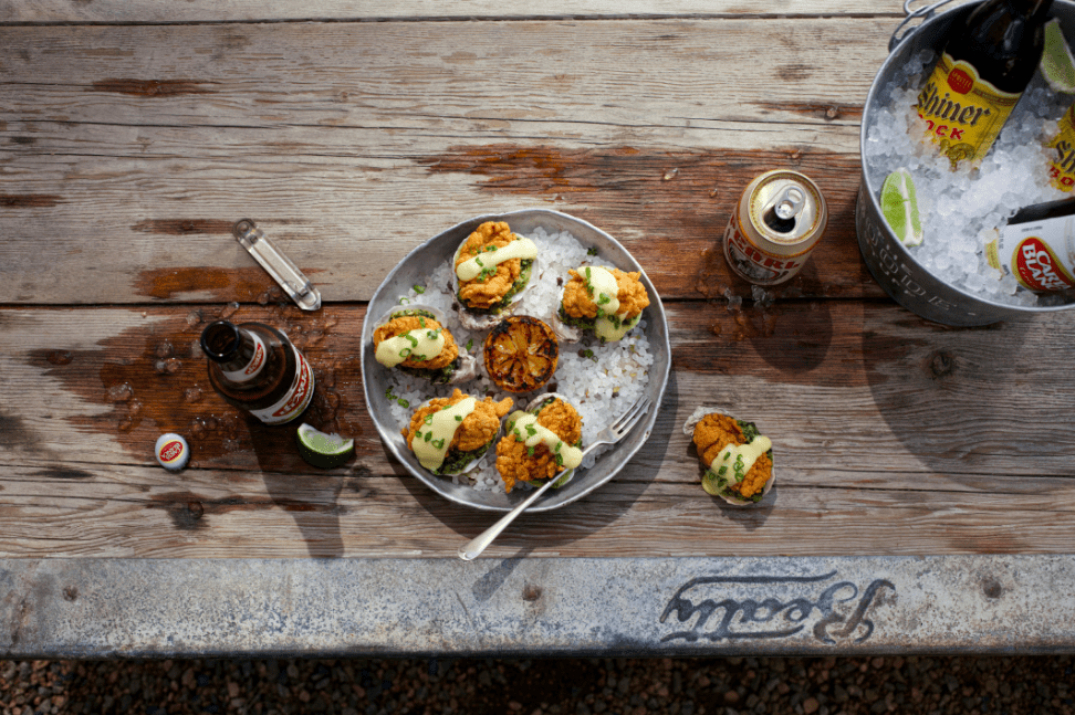 Head to Goode Co. Armadillo Palace for Gulf Oyster Rockefeller — cornmeal-crusted oysters atop creamed spinach, topped with Hollandaise sauce. (Photo by Jody Horton)