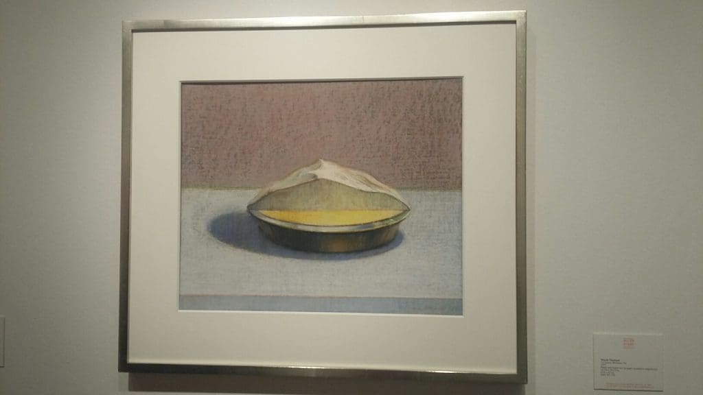 Wayne Thiebeaud's pop beauty at Allan Stone Projects: "1/2 Lemon Meringue Pie," 1977. 