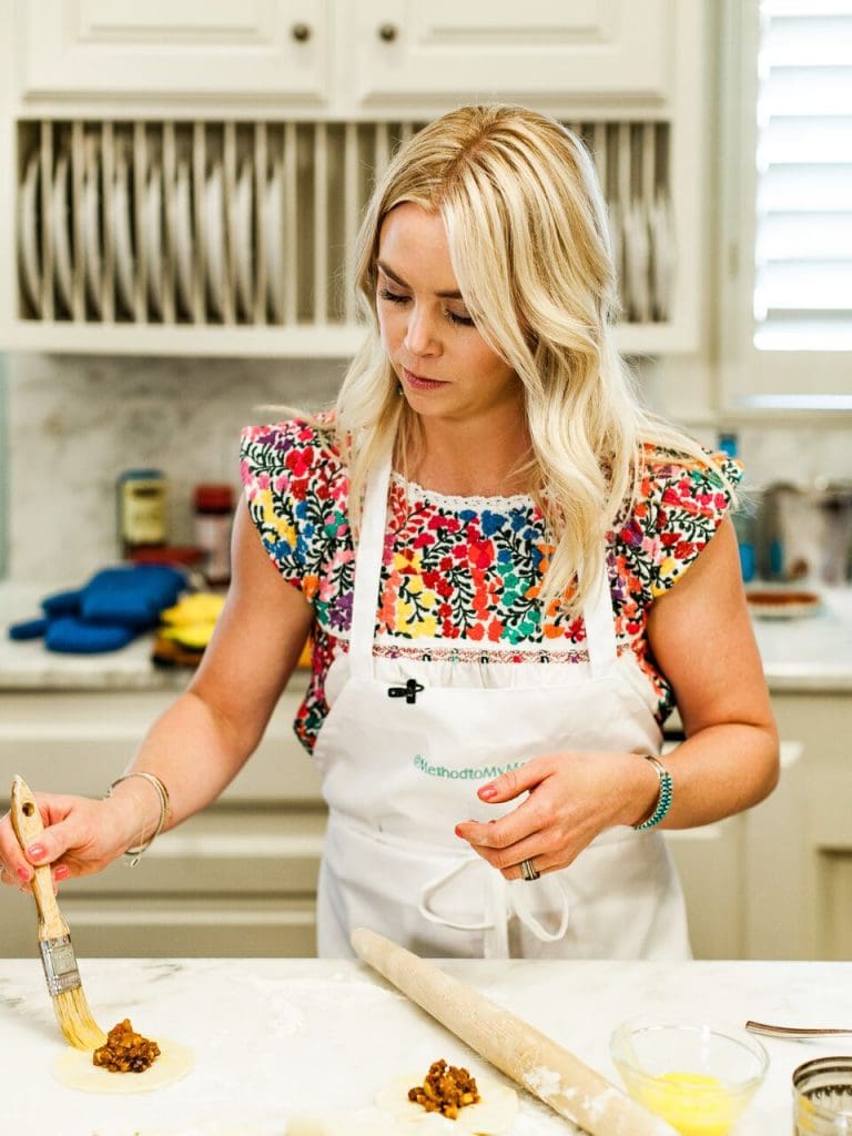 Lauren Snyder preps the carne empanadas
