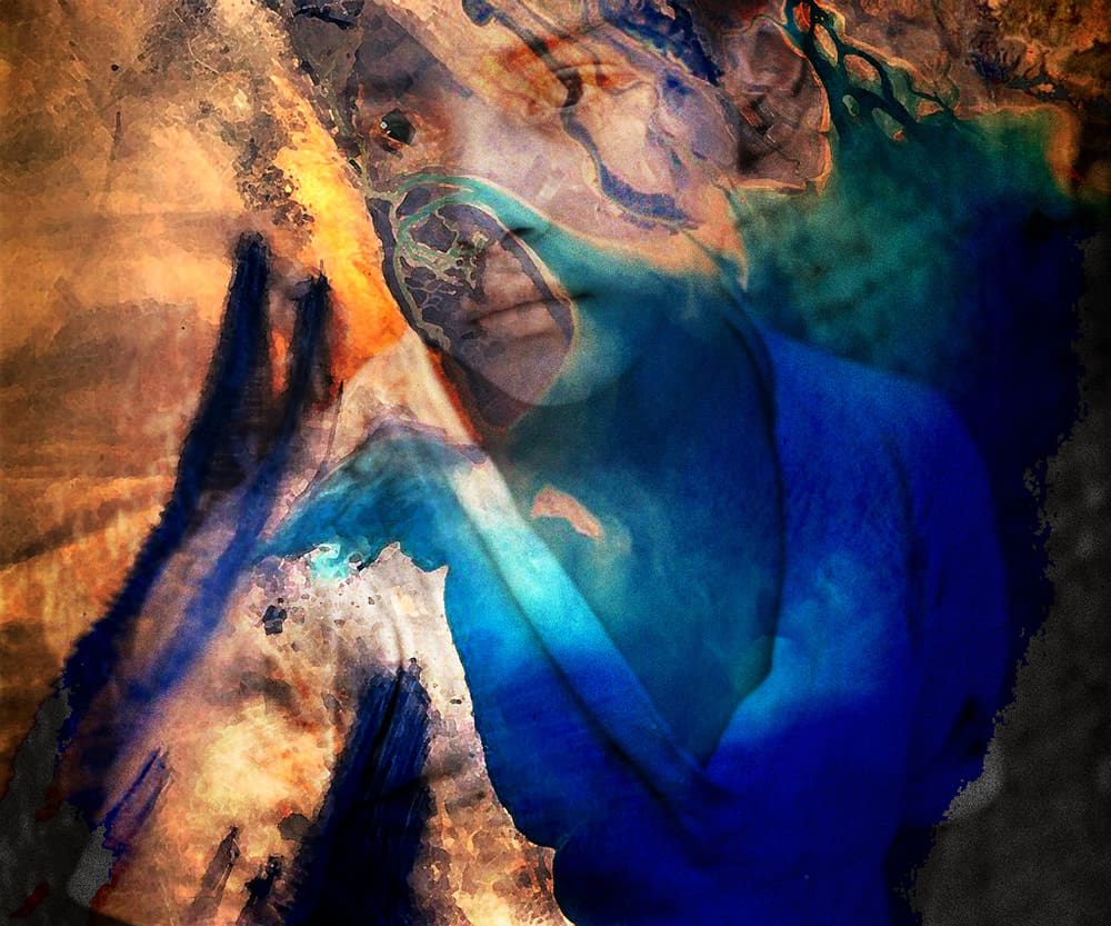 John Bernhard's "Blue Marble #1," 2012, will be showcased and available for acquisition at the artist's studio at Silver Street.