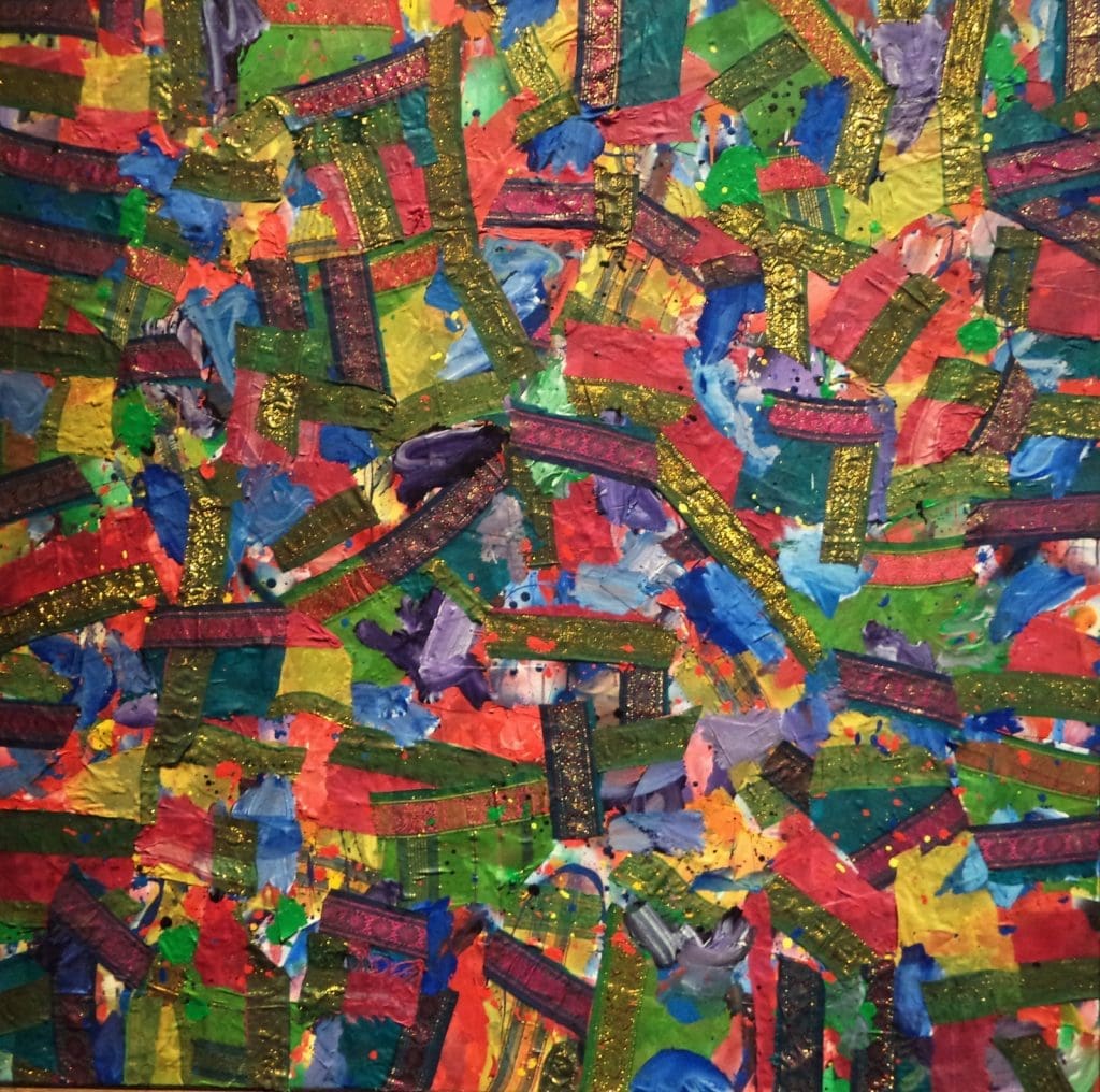 Joseph Glasco's "Indian Series #40," circa 1986, at Meredith Long & Company. The gallery represented Glasco, who taught Julian Schnabel when he was an art student at the University of Houston.  