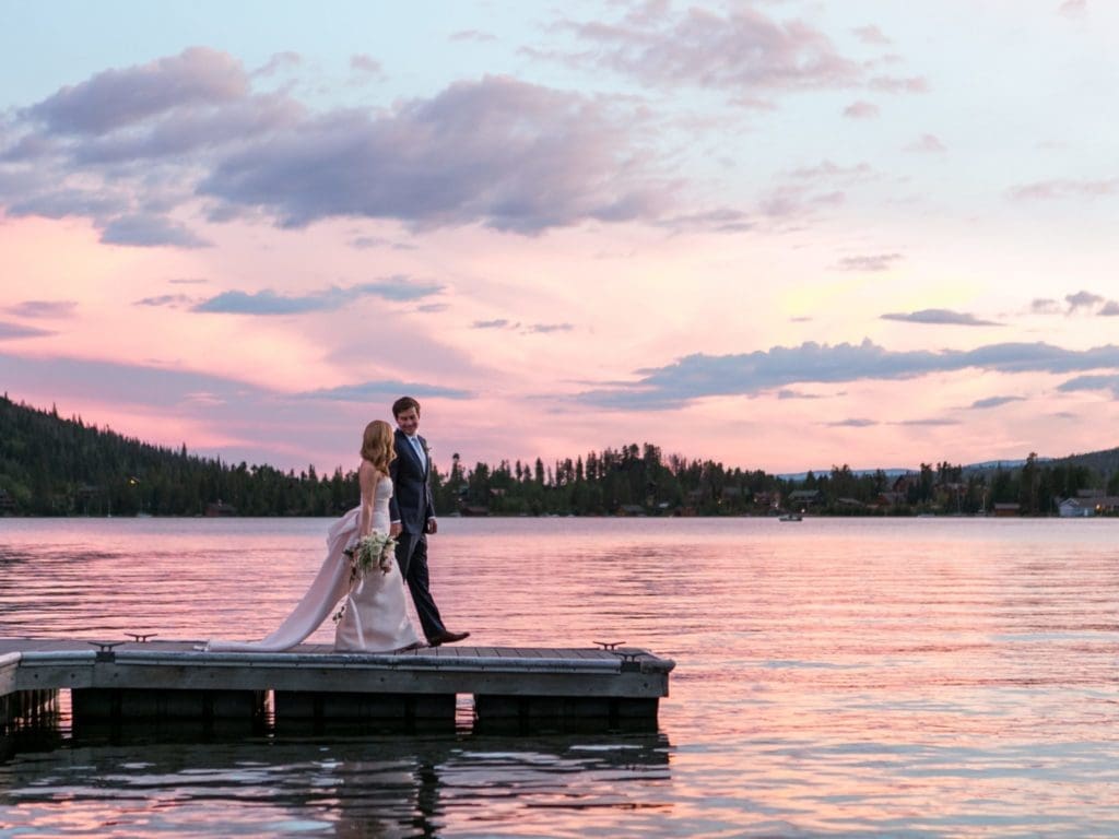 The newlyweds at dusk (Photo by Rachel Havel)