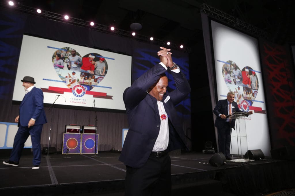 Texas Rangers Adrian Beltre plays the 
Heads or Tails game with fans.during the Texas Rangers Triple Play fundraising event at the Hilton Anatole in Dallas, Texas, on May 13, 2016.   (Michael Ainsworth)