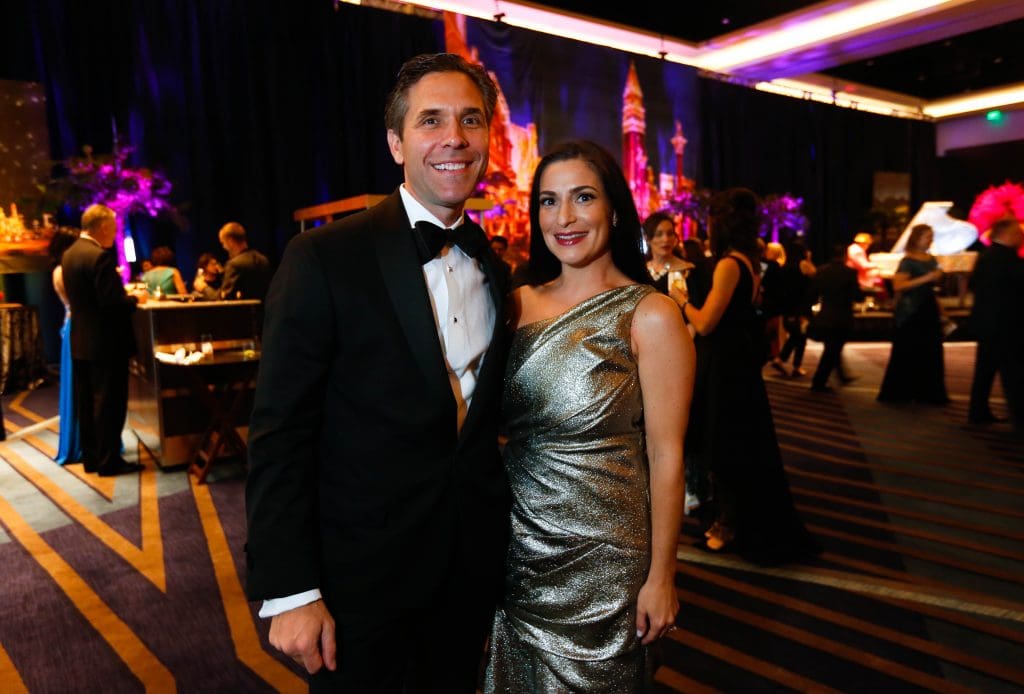 Brian and Candace Thomas during the Las Vegas-themed Symphony Ball on Friday, May 12, 2017, in downtown Houston. (Annie Mulligan / Freelance)