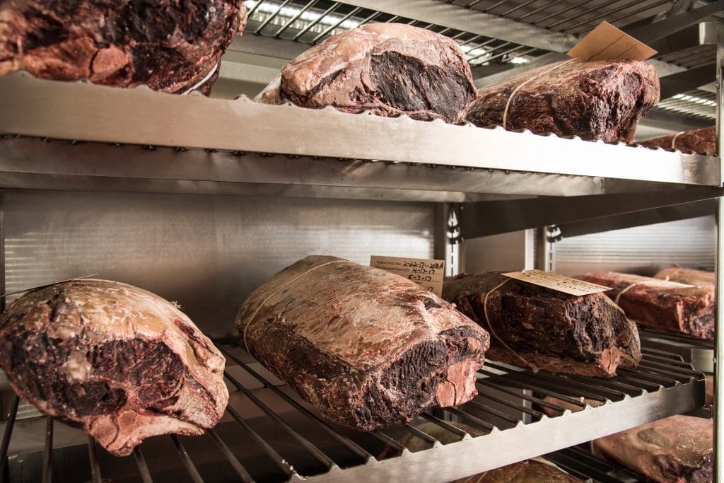 Central Market's dry-aged is aged in store for a minimum of 21 days.