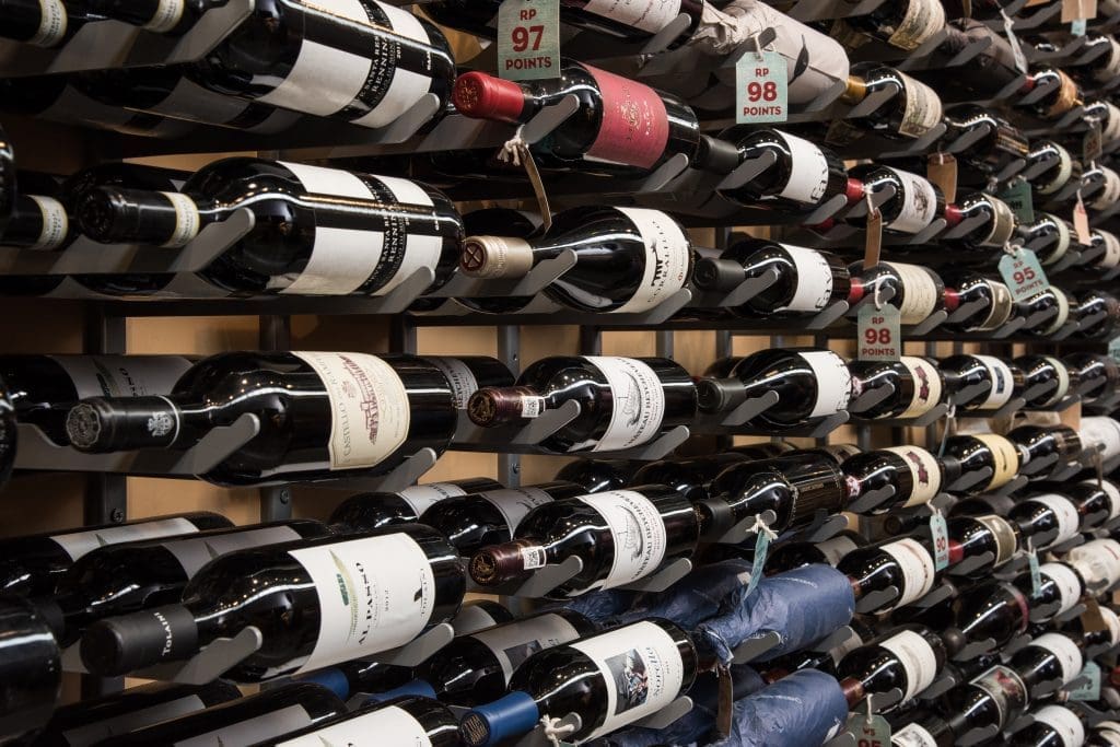 Central Market's new wine wall makes for a dramatic presentation.