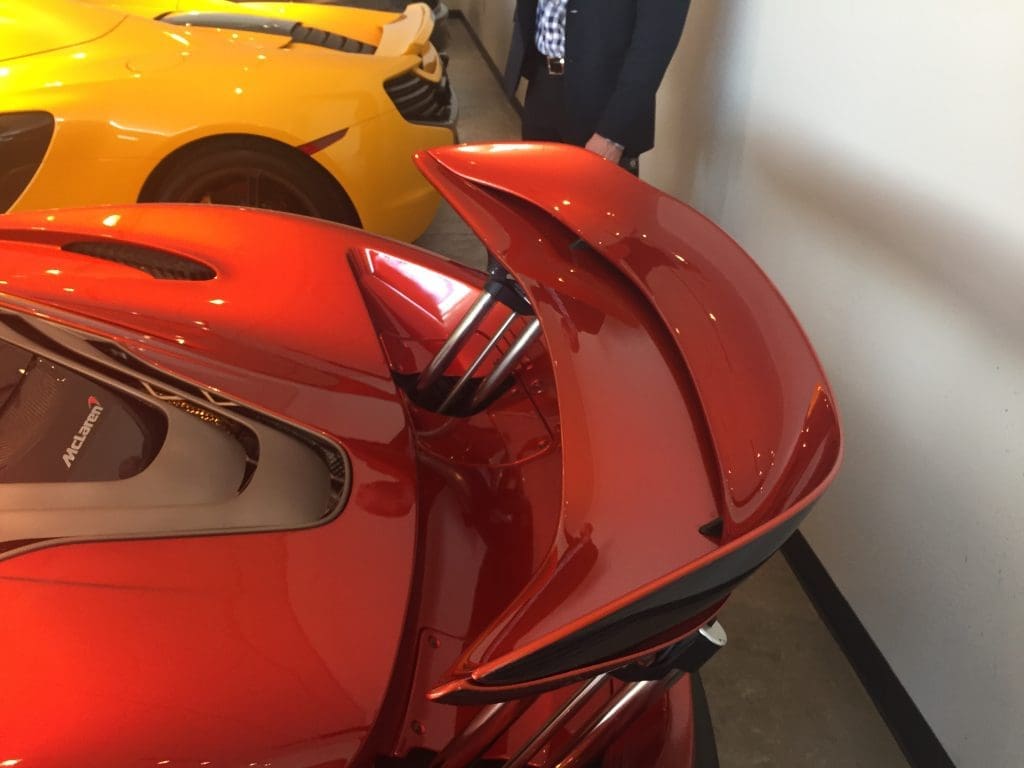 A McLaren P1 has wings. But it's no angel. (Photo by Chris Baldwin.)