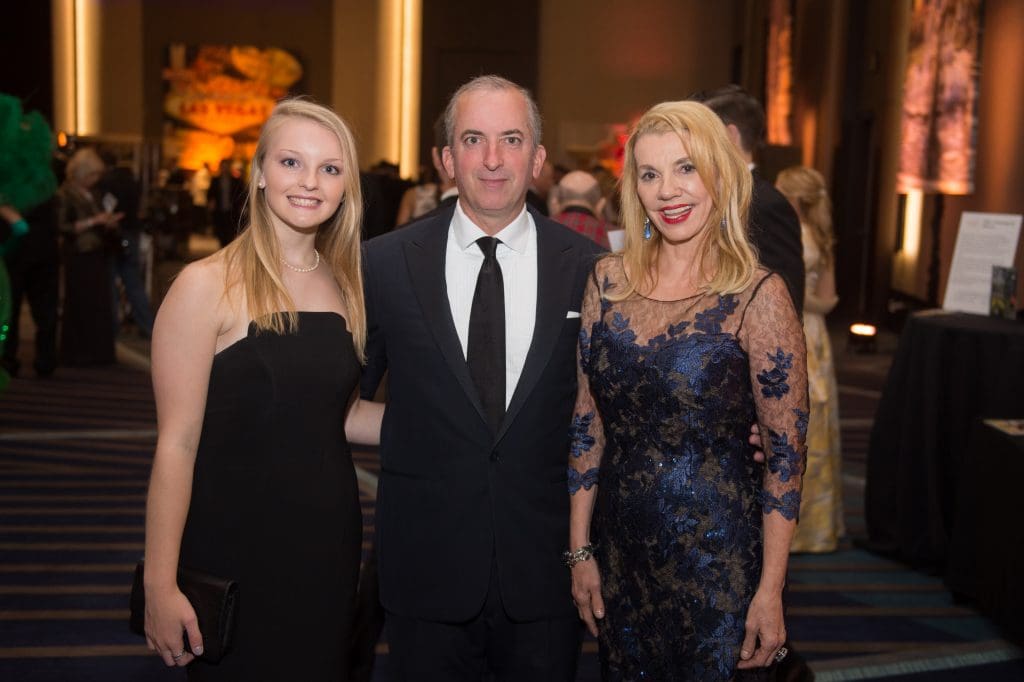Sydney Bosarge, Andrew Bosarge and honorary chair Marie Bosarge at the 2017 Houston Symphony Ball.