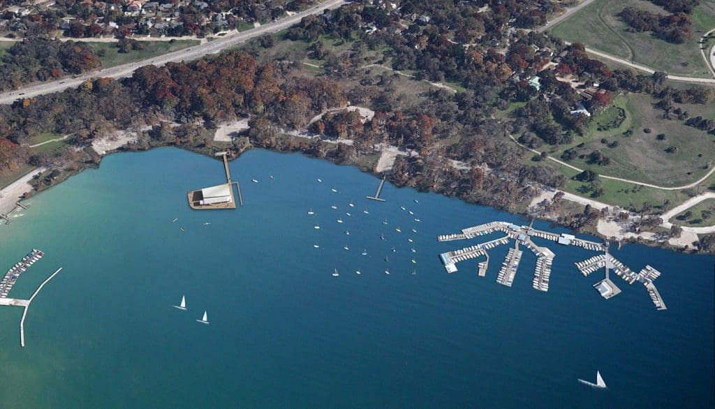 White Rock Lake's picturesque setting is a key to the condo developer's vision.